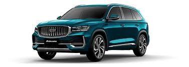 سيارة جيلي مانجارو حديثة ذات طراز SUV خضراء لون عالي السرعة 5 مقاعد SUV متوسط الحجم